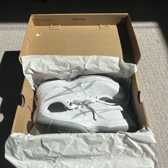 ASICS Women's Gel-Game 9 Tennis Shoes, 7.5, White/Pure Silver - Picture 2 of 13